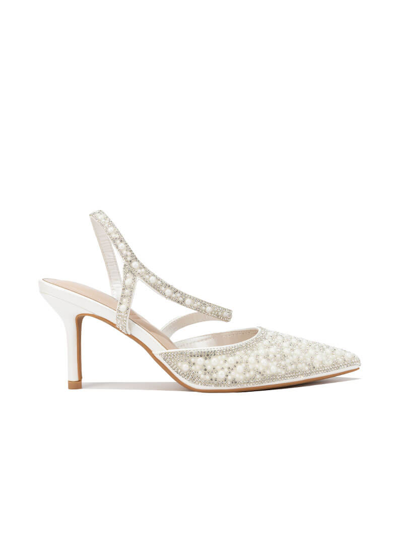 Escarpins ornés en strass